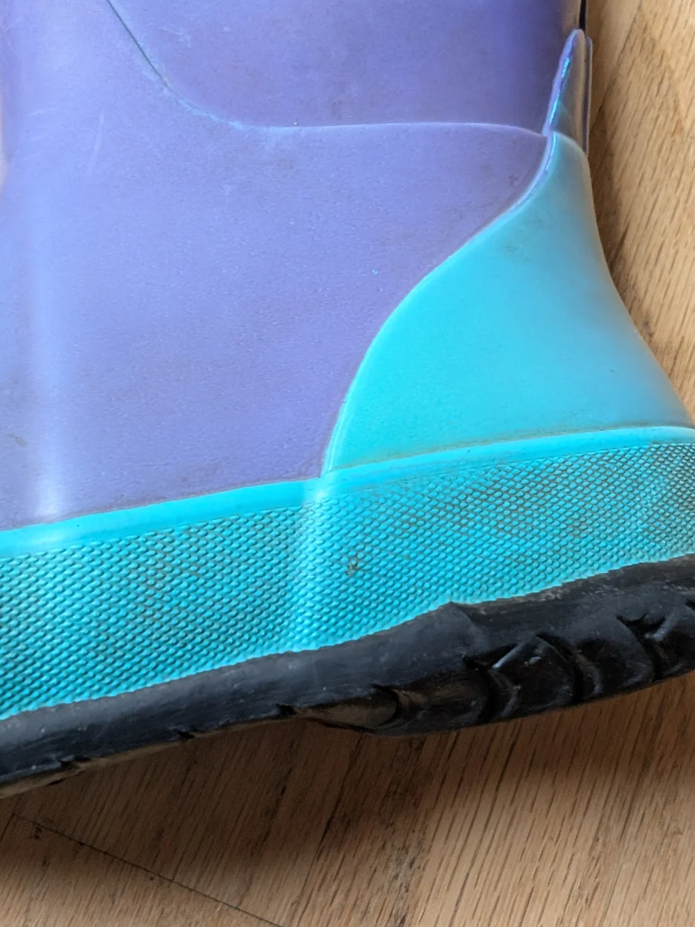 Bogs Kids' Teal and Purple Ombre Rain Boots with Carry Handles